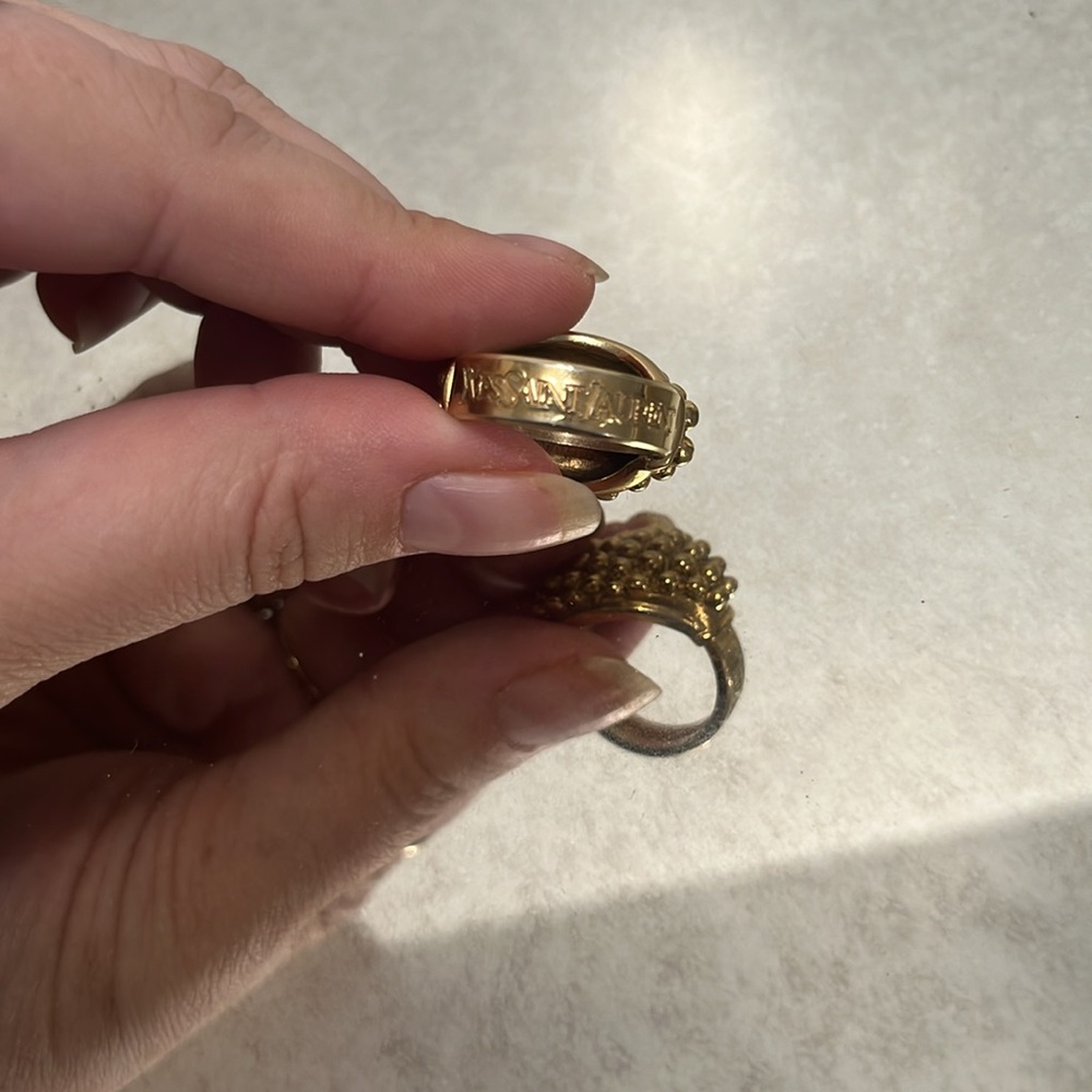 Authentic vintage gold yves saint laurent ring size 7.5 - Picture 7 of 8